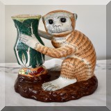P20. Chinese monkey vase. 8”h - $24 